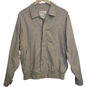 LONDON TOWNE Vintage Windbreaker Jacket Beige Tan Harrington Style Men’s Large